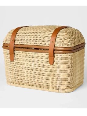 21" Woven Rattan Storage Trunk Brown - Threshold™ designed with Studio McGee
